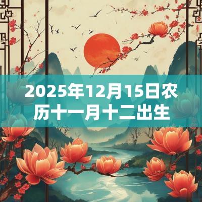 2025年12月15日农历十一月十二出生的女孩生辰八字查询怎么取名好