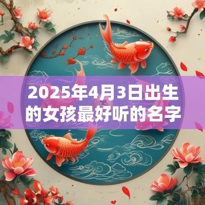 2025年4月3日出生的女孩最好听的名字能旺运的蛇宝宝宜用字