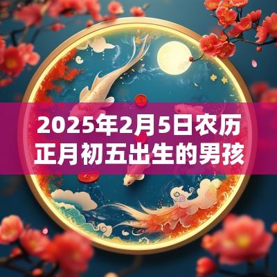 2025年2月5日农历正月初五出生的男孩五行取名打分属土的最佳宜用字
