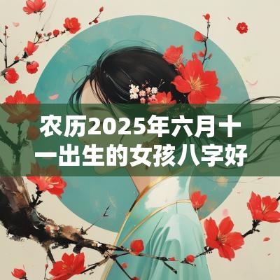 农历2025年六月十一出生的女孩八字好吗五行缺水好听的名字