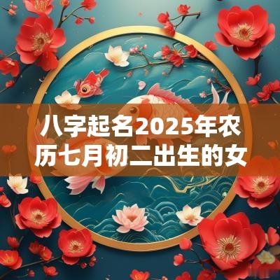 八字起名2025年农历七月初二出生的女孩缺什么五行不缺取名