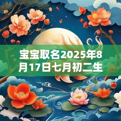 宝宝取名2025年8月17日七月初二生的男宝宝五行旺缺详解