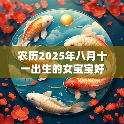 农历2025年八月十一出生的女宝宝好吗五行缺木水免费取好名字