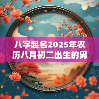 八字起名2025年农历八月初二出生的男孩缺什么取名如何补火