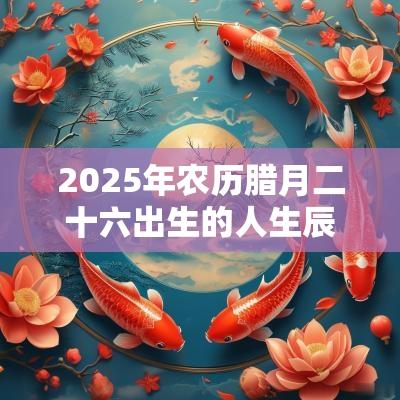 2025年农历腊月二十六出生的人生辰八字五行查询怎么取名好