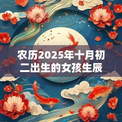 农历2025年十月初二出生的女孩生辰八字本日五行缺木水取名