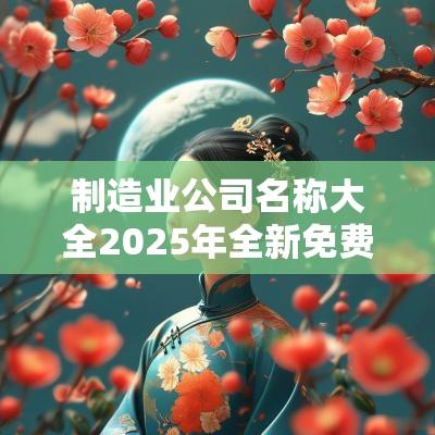 制造业公司名称大全2025年全新免费大气好听的制造业行业名字
