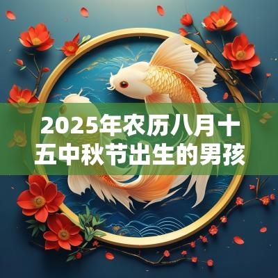 2025年农历八月十五中秋节出生的男孩生辰今日周易五行取名