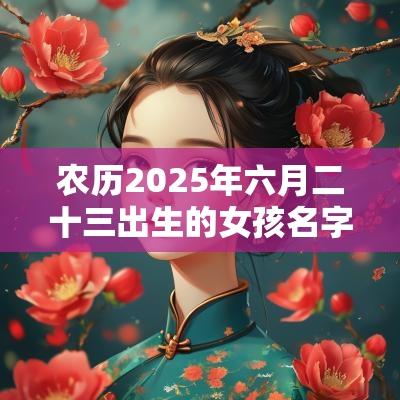 农历2025年六月二十三出生的女孩名字五行缺水八字免费取名