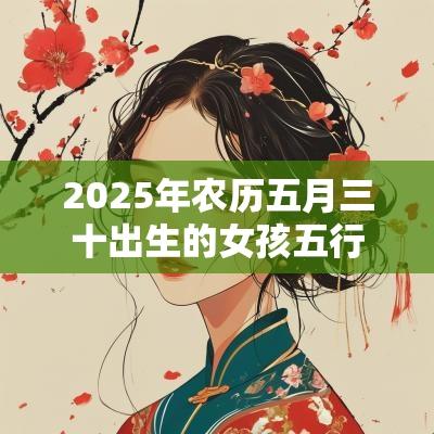 2025年农历五月三十出生的女孩五行八字解读缺金的起名宜用字