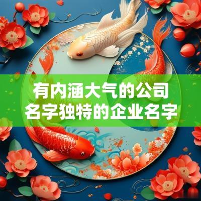 有内涵大气的公司名字独特的企业名字大全洋气的企业取名技巧