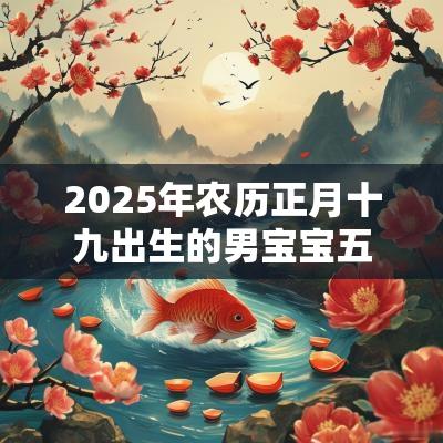 2025年农历正月十九出生的男宝宝五行查询属木怎么取名好