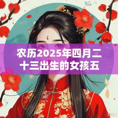 农历2025年四月二十三出生的女孩五行缺什么八字取名吉利用字