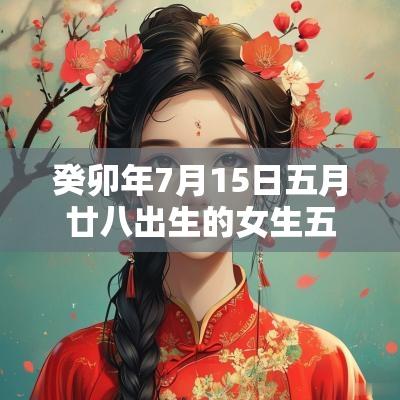 癸卯年7月15日五月廿八出生的女生五行取名缺金火的宝宝名字