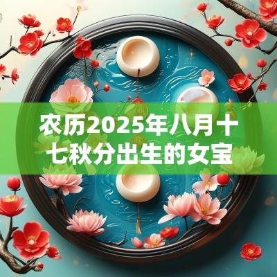 农历2025年八月十七秋分出生的女宝宝好不好五行八字查询起名