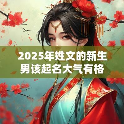 2025年姓文的新生男该起名大气有格局的男孩名字