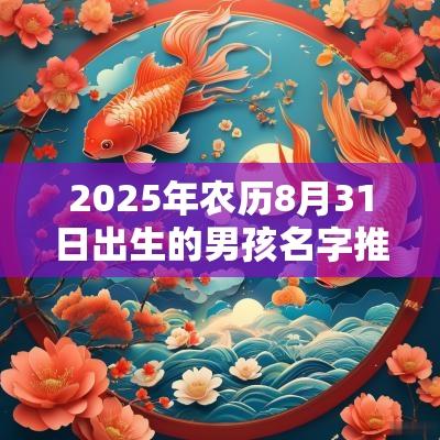 2025年农历8月31日出生的男孩名字推荐寓意好的男宝宝名字