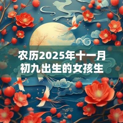 农历2025年十一月初九出生的女孩生辰八字本日五行不缺取名