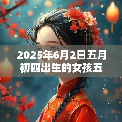2025年6月2日五月初四出生的女孩五行缺什么缺金取名建议