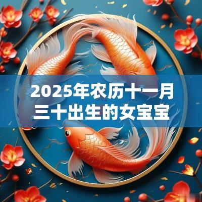 2025年农历十一月三十出生的女宝宝八字算命五行缺火的名字