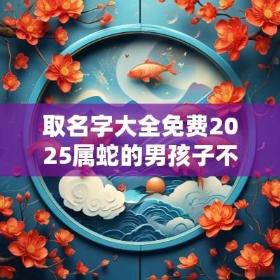取名字大全免费2025属蛇的男孩子不要钱的生肖兔男生名字