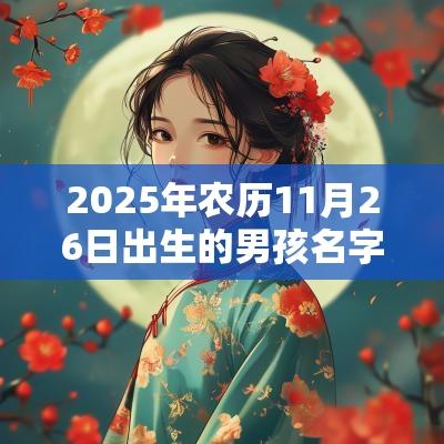 2025年农历11月26日出生的男孩名字大全好听有寓意的名字