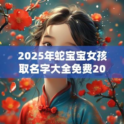 2025年蛇宝宝女孩取名字大全免费2025年属蛇人起名字