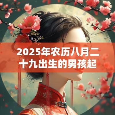 2025年农历八月二十九出生的男孩起名新生儿五行缺火的名字