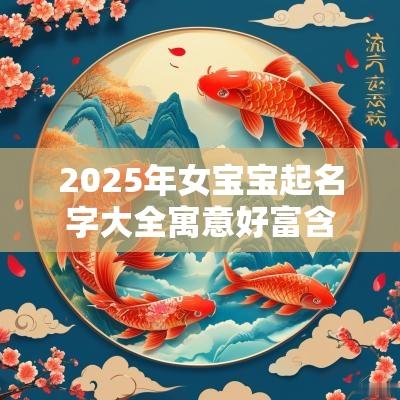 2025年女宝宝起名字大全寓意好富含诗意的好听女孩名字赏析