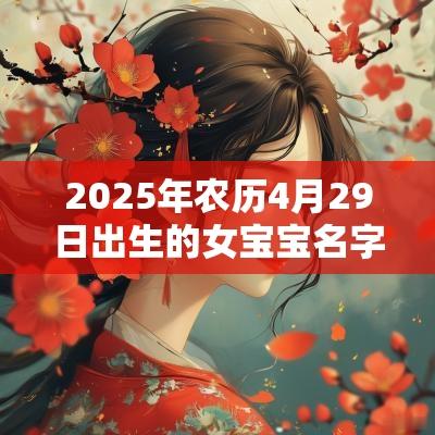 2025年农历4月29日出生的女宝宝名字推荐可爱的女孩名字