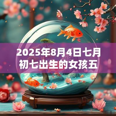 2025年8月4日七月初七出生的女孩五行八字解读属火的名字