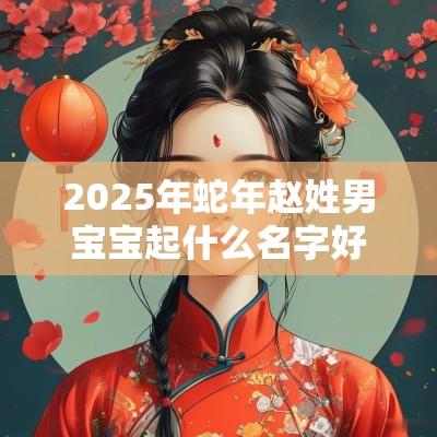 2025年蛇年赵姓男宝宝起什么名字好光明磊落的男生名字推荐