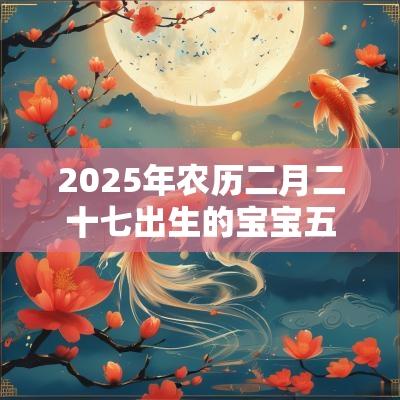 2025年农历二月二十七出生的宝宝五行八字命运好运爆棚的名字