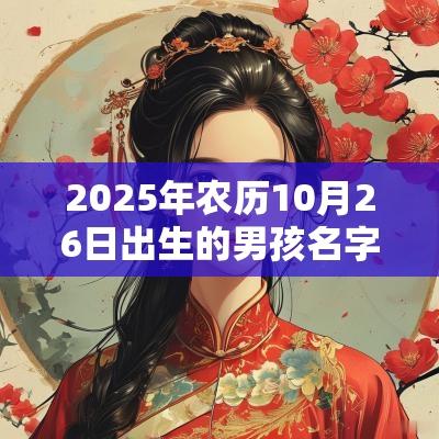 2025年农历10月26日出生的男孩名字推荐好听的男名大全