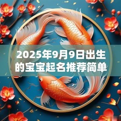 2025年9月9日出生的宝宝起名推荐简单有内涵的周易名字