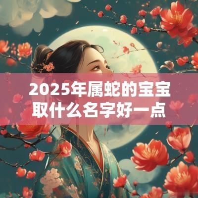 2025年属蛇的宝宝取什么名字好一点2025年蛇宝宝起名