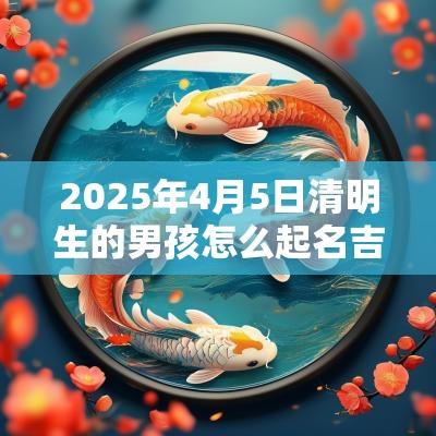 2025年4月5日清明生的男孩怎么起名吉利的蛇年男孩起名