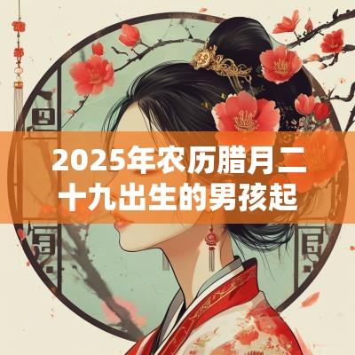 2025年农历腊月二十九出生的男孩起名新生儿五行缺水的名字