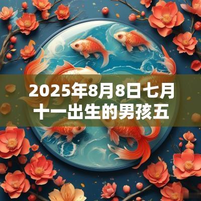 2025年8月8日七月十一出生的男孩五行属什么属水取名建议