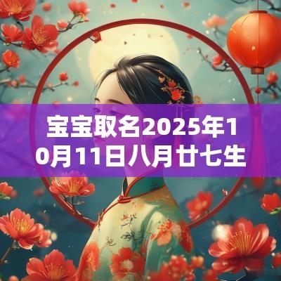 宝宝取名2025年10月11日八月廿七生的女生五行旺缺详解