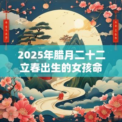 2025年腊月二十二立春出生的女孩命运好吗五行不缺女孩名字
