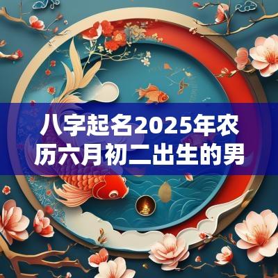 八字起名2025年农历六月初二出生的男孩缺什么取名如何补金
