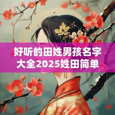 好听的田姓男孩名字大全2025姓田简单顺口有涵养的男孩名字