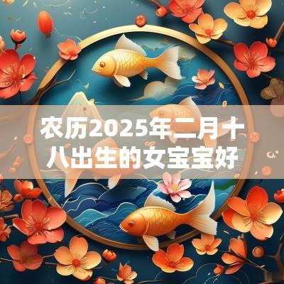 农历2025年二月十八出生的女宝宝好吗五行缺水免费取好名字