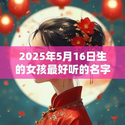 2025年5月16日生的女孩最好听的名字少见且好听的女生名字