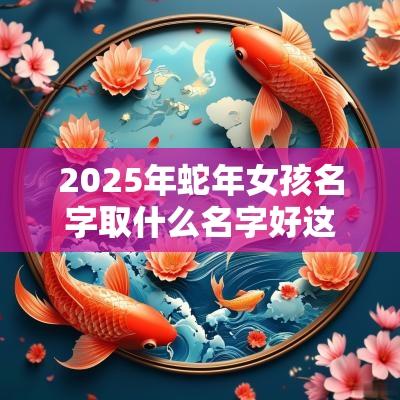 2025年蛇年女孩名字取什么名字好这些名字个个高分大吉