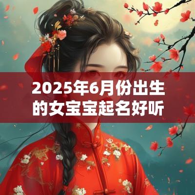 2025年6月份出生的女宝宝起名好听高雅的女宝宝的名字推荐