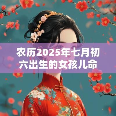 农历2025年七月初六出生的女孩儿命运今日五行缺木周易取名