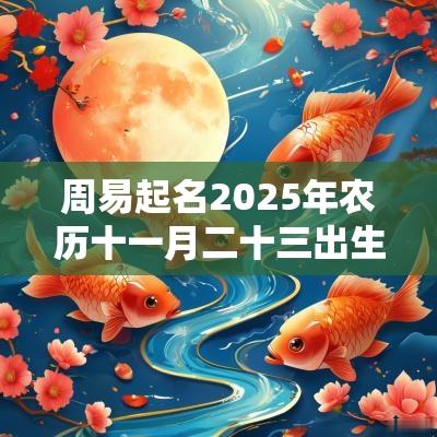 周易起名2025年农历十一月二十三出生的男孩喜用水金取名推荐
