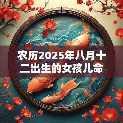 农历2025年八月十二出生的女孩儿命运今日五行缺木水周易取名